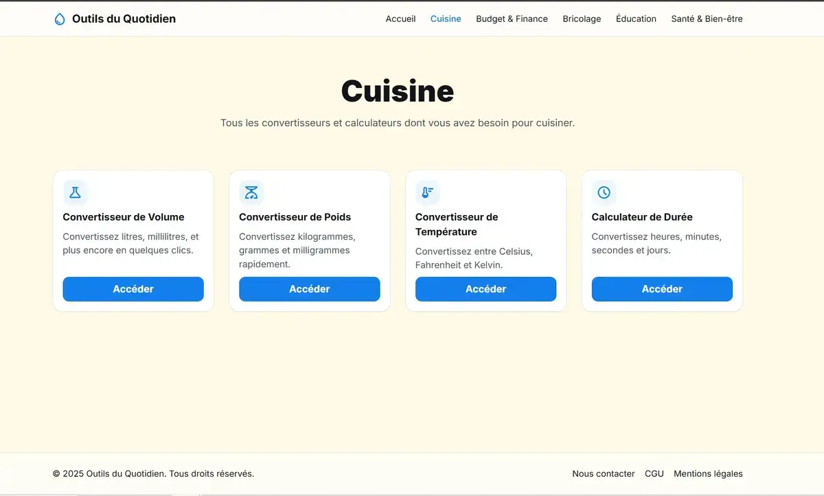 Outils cuisine - Outils du Quotidien
